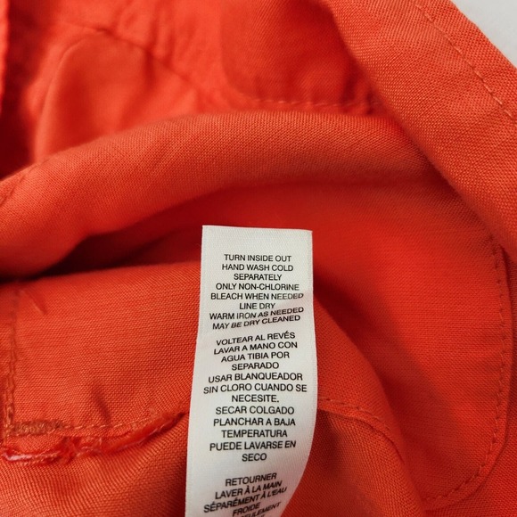 Chico’s Jacket Women’s Size 3 (XL) Lyocell Orange Full Zip Up Long Sleeve Snap - Picture 11 of 16